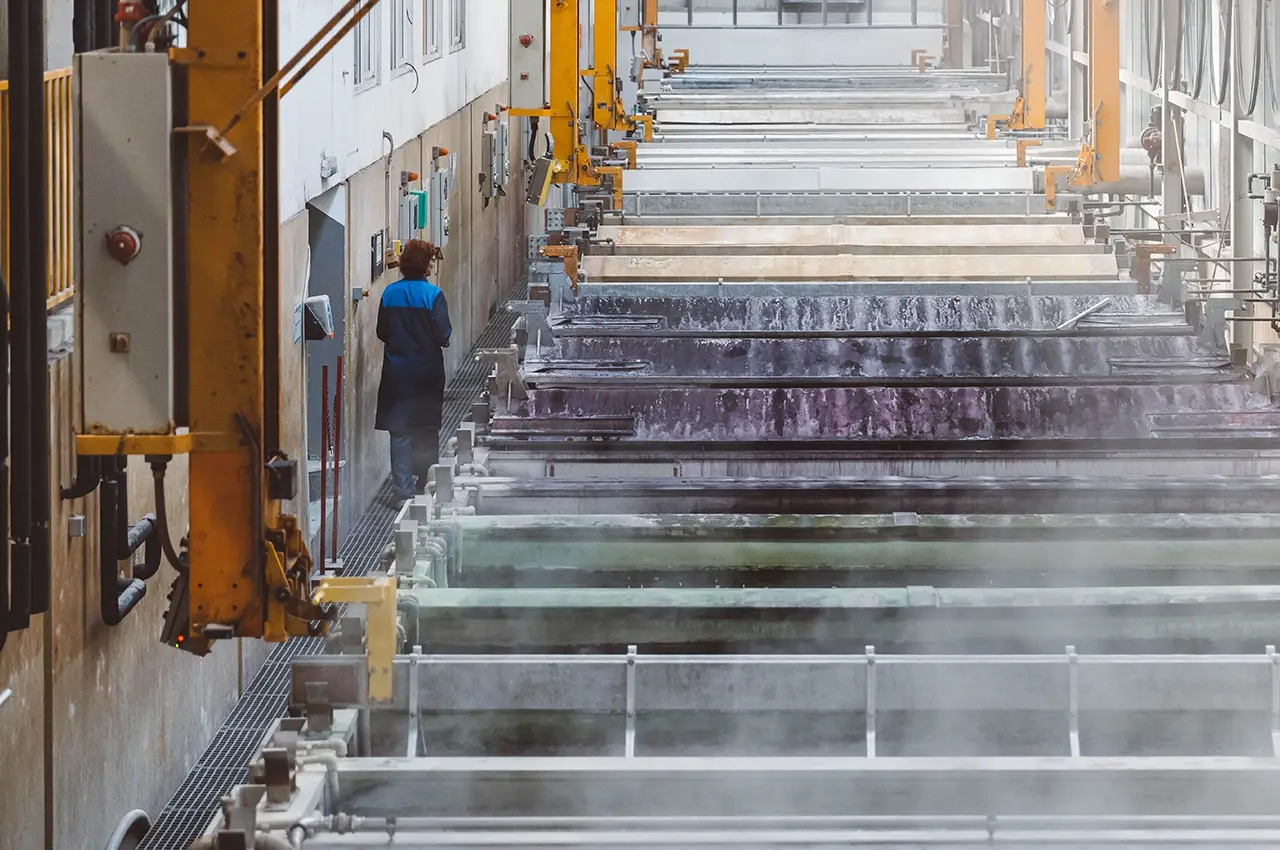 Badlinie für die chemische Oberflächenbehandlung von Aluminium